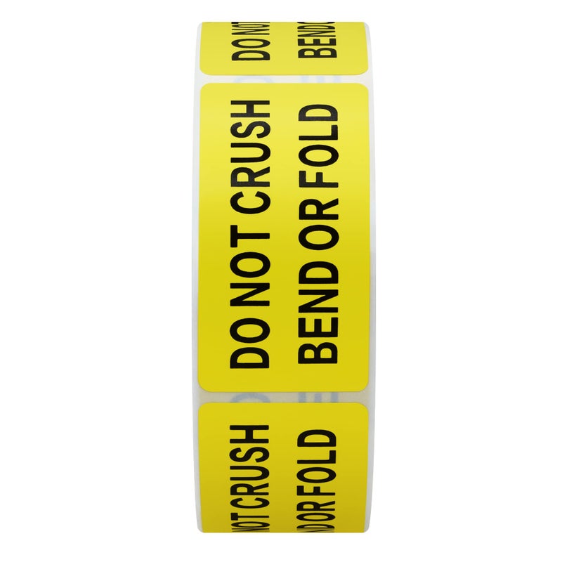 Hybsk 1x2 inch DO NOT Crush Bend OR FOLD Warning Shipping Stickers Self Adhesive Labels - Image 2